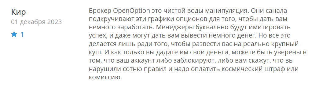 OpenOption отзывы