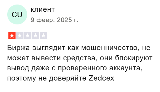 Zedcex Exchange мошенничество