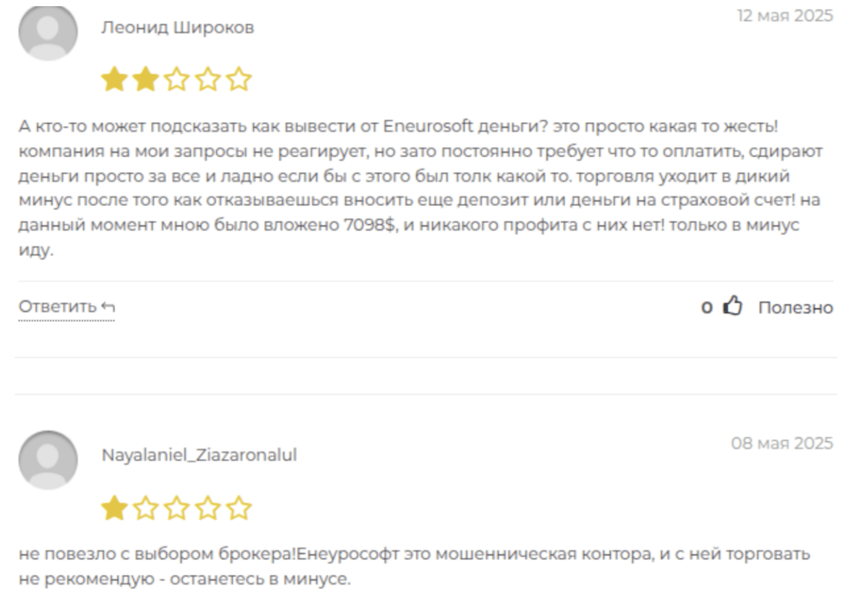 отзывы людей о Eneurosoft