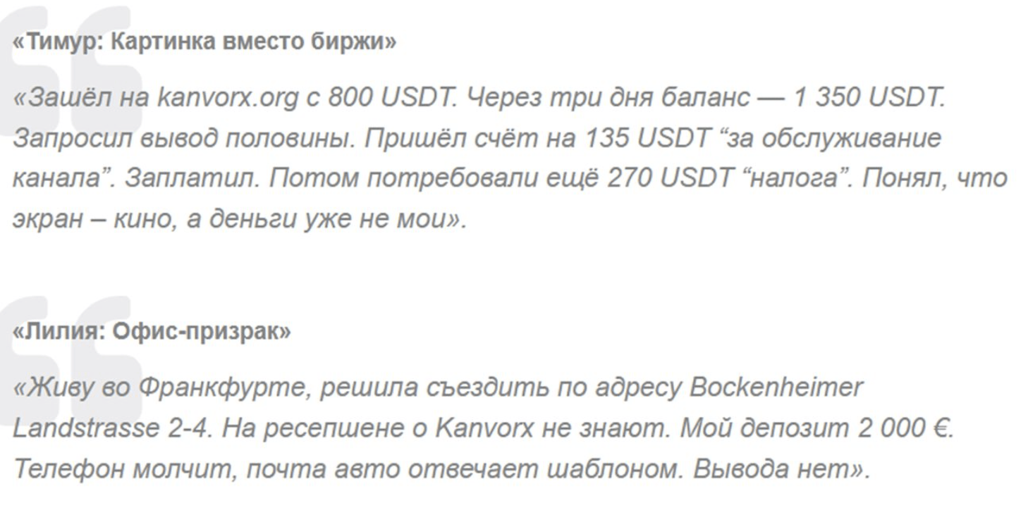 реальные отзывы о Kanvorx