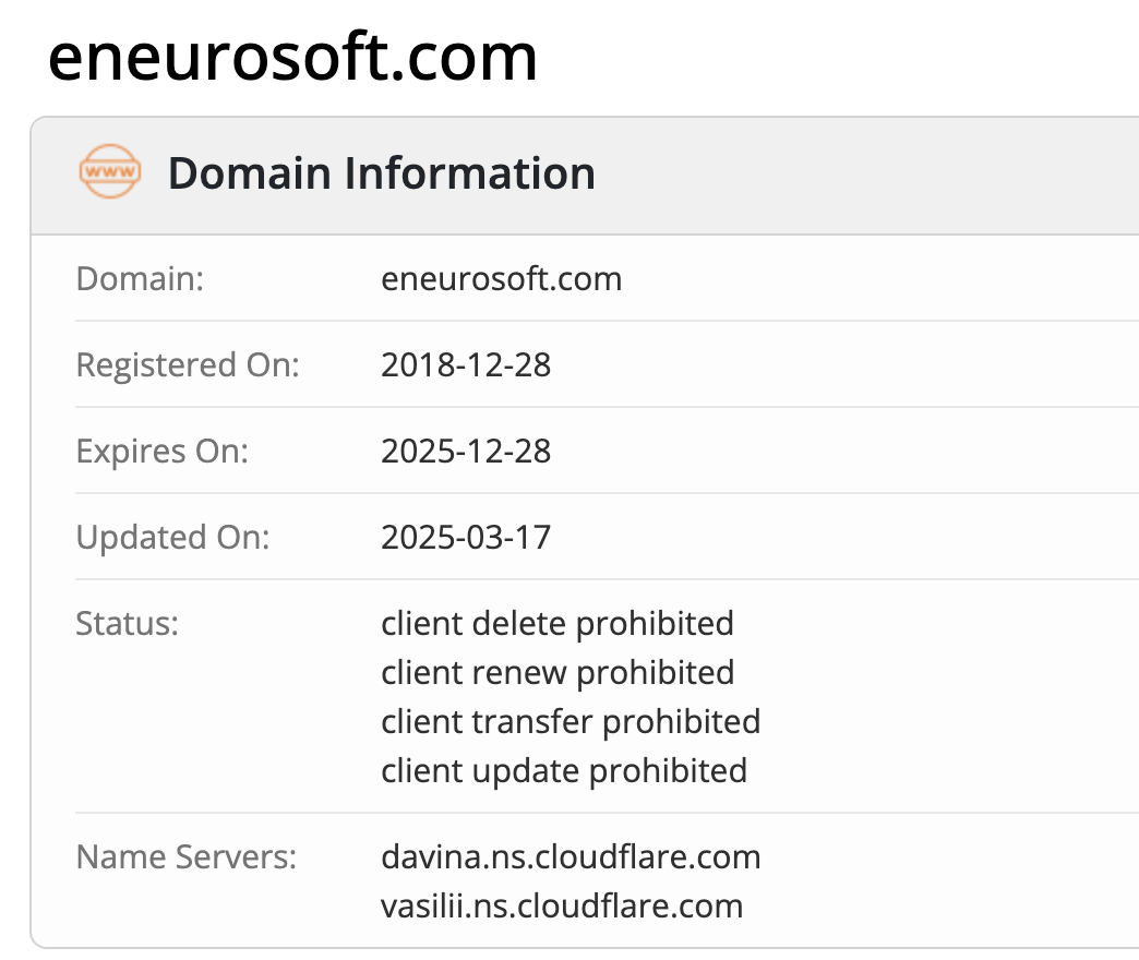 Eneurosoft домен