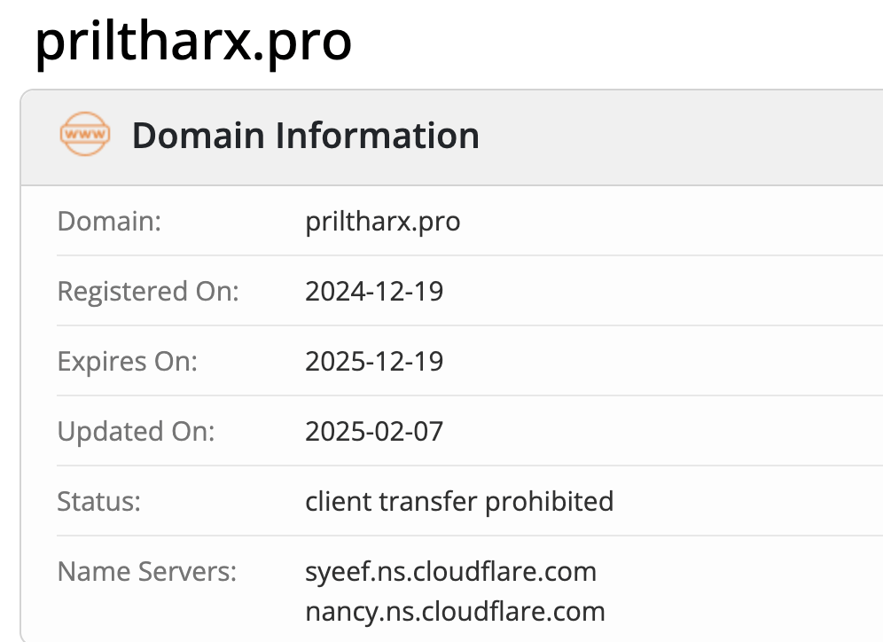 Priltharx домен